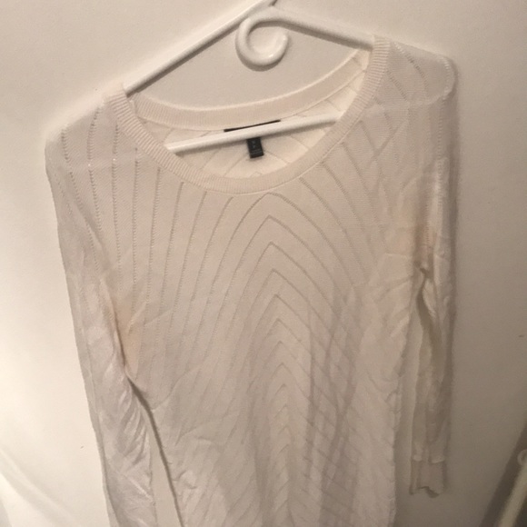 Banana Republic white knit tunic sweater dress - Picture 2 of 5